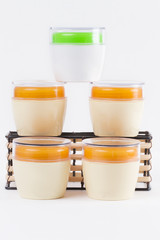 cream on the white background