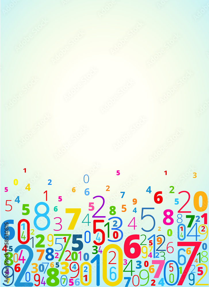 Poster vector background from numbers