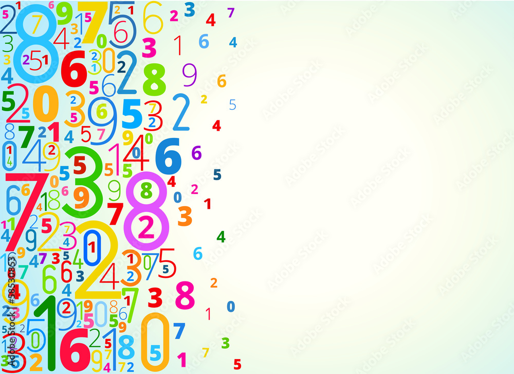 Poster vector background from numbers
