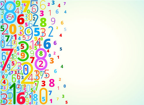 Vector background from numbers