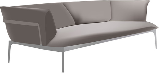 divano.ad angolo grigio