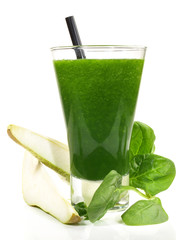 Smoothie mit Birne und Spinat