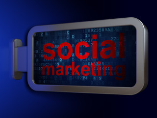 Marketing concept: Social Marketing on billboard background