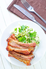 meat on plate