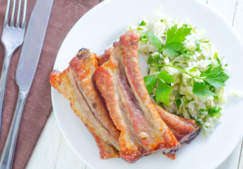 meat on plate