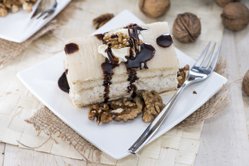 Walnut Cake with Marzipan