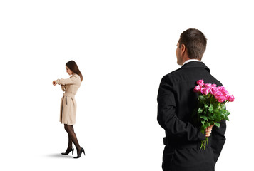 woman waiting her man