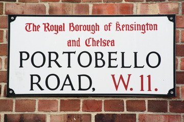 Portobello Road W11 famous London street sign