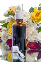 Allergen Aerosol can and flowers