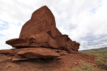 Fototapeta na wymiar ruines indiennes au Wupatki National Monument