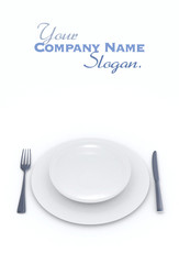 white place setting