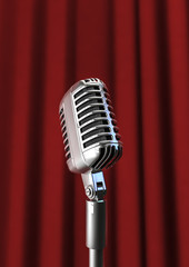 Microphone and curtain