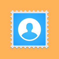 Post stamp with icon