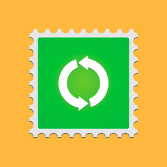 Post stamp with icon