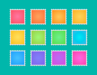 Post stamp color set