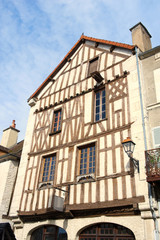 Half-timbered house in French Noyers