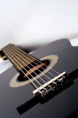 classical acoustic guitar close up