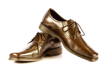 man's shoes isolated on white background