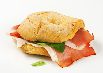 Dry-cured ham sandwich