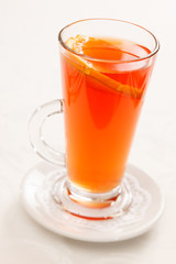 warm drink with orange