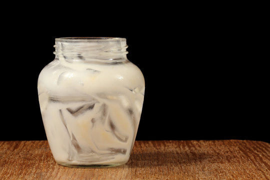 Empty yorgurt jar
