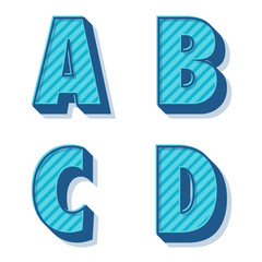 Vector retro alphabet