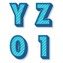 Vector retro alphabet