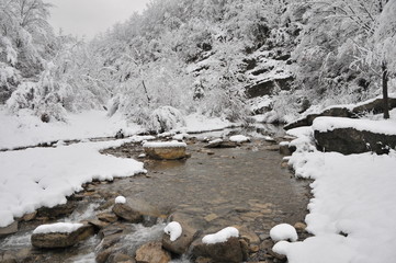 Le Gualchiere con la neve
