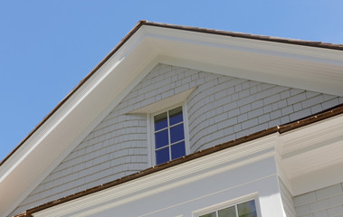 Low angle view of house upper floors
