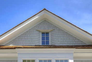 Low angle view of house upper floors