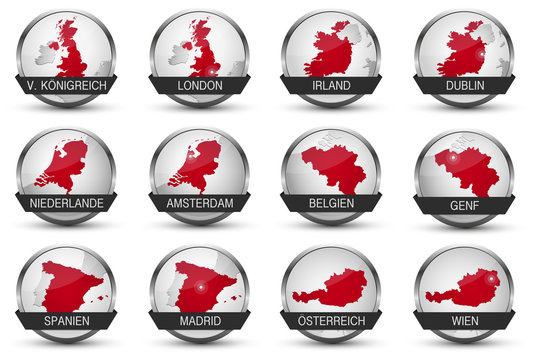Vector Icons *** Europe Countrys + Maincities1