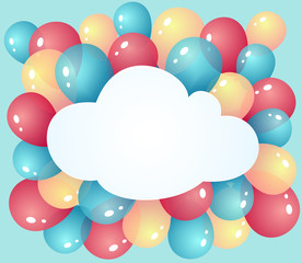 Cloud with balloons