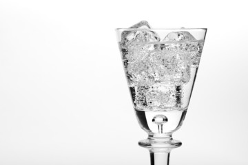 Glass of sparkling water
