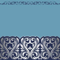 Floral border. Vintage flower background.