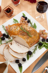 Roasted Turkey Breast - Rosemary-Basil Rub