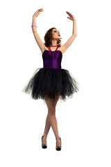 young attractive woman dancing