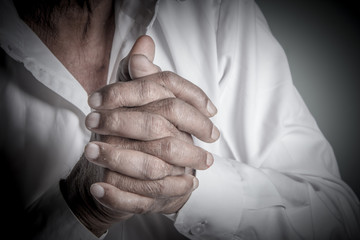 Indian Old Man In Prayer