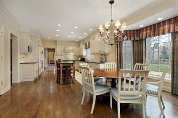 Large kitchen with eating area