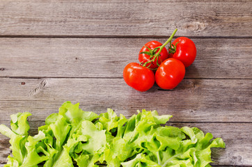 vegetables on a wooden background