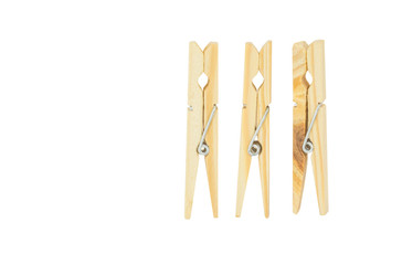 Clothes peg over white background