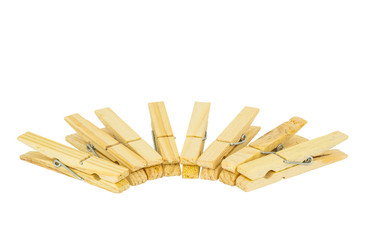 Clothes peg over white background