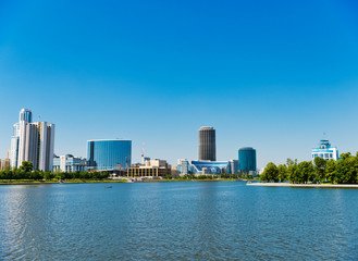 Obraz premium View of quay wharf embankment Yekaterinburg City.