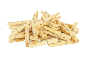 Clothes peg over white background