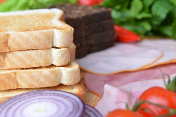 ingredients for sandviches