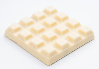 white chocolate block divided into portions