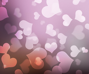 Pink Heart Bokeh Background