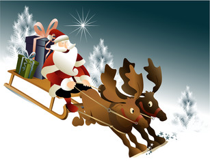 Magic Santa Claus sleigh