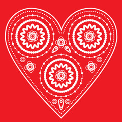 abstract lacy heart shape