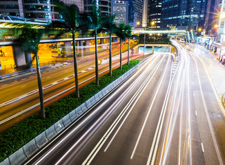 Busy traffic in Hong Kong