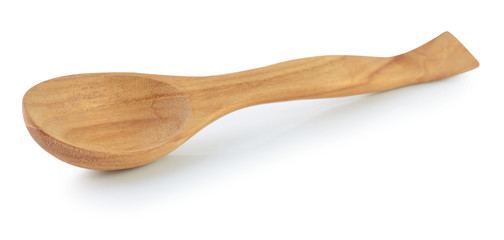 Wooden spoon on White background